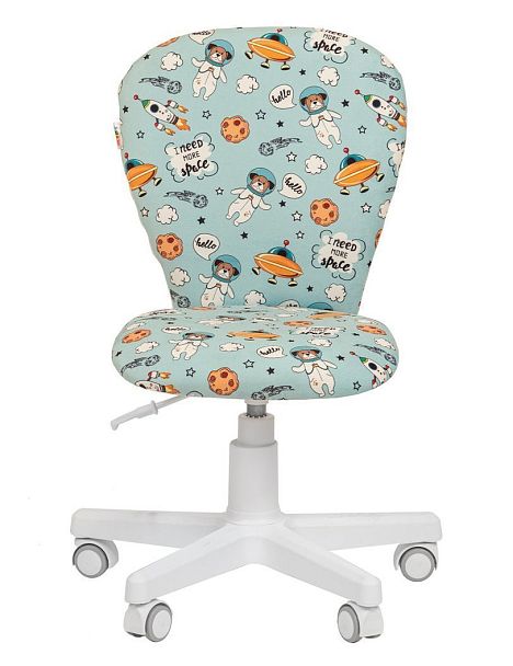 Кресло CHAIRMAN KIDS 105, пластик белый, ткань велюр, принт SPACE - Вид 2