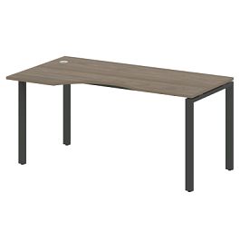 Metal System Стол криволинейный левый на П-образном м/к БП.СА-1 (L) Вяз/Антрацит металл 1600*900*750 - Фото предпросмотра