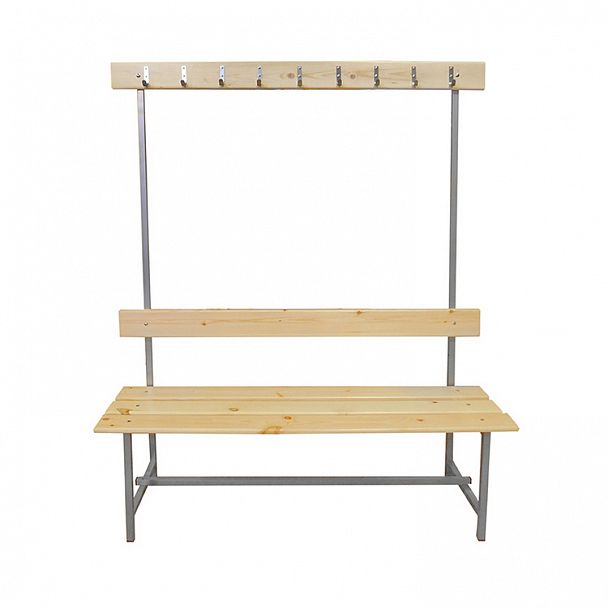 Скамья с вешалкой односторонняя 8 крючков 1500 - Вид 2