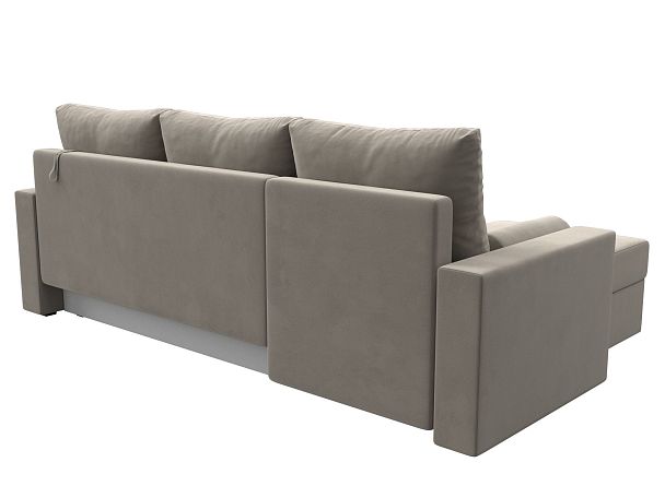 Диван угловой Верона Лайт угол левый (полностью микровельвет бежевый) - Вид 6