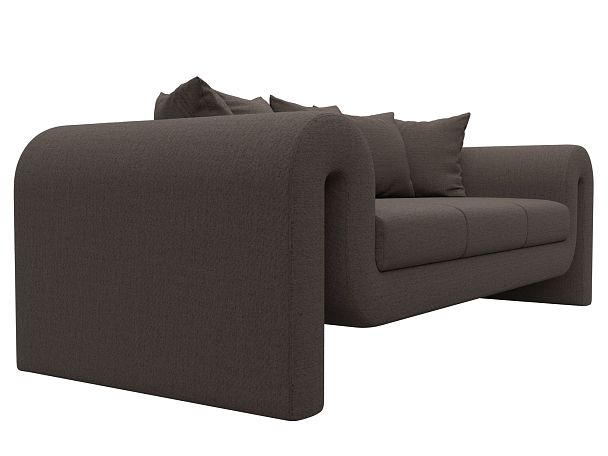 Диван прямой Волна Рогожка коричневый - Вид 3