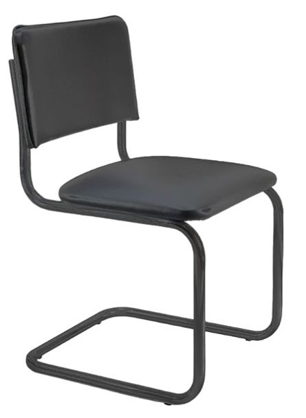 Стул сильвия Чёрный каркас/Чёрный Кожа зам - Вид 1