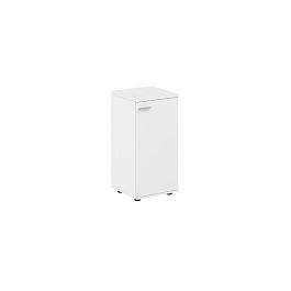 Шкаф низкий 400х400х825, 1 дв., з.ст HDF, правый / корпус: белый; фасад: белый Сигма / Sigma - Фото предпросмотра