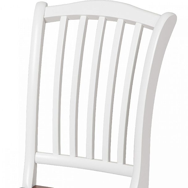 Комплект деревянных стульев с жестким сиденьем Элин Белый/Темный орех, 3 шт. - Вид 6