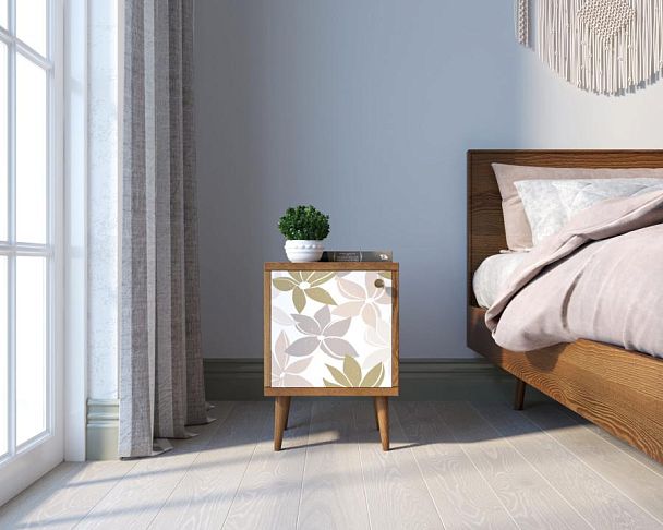 Тумбочка Berber с дверкой 27 принт арт BB21/Print_27, разноцветная - Вид 4