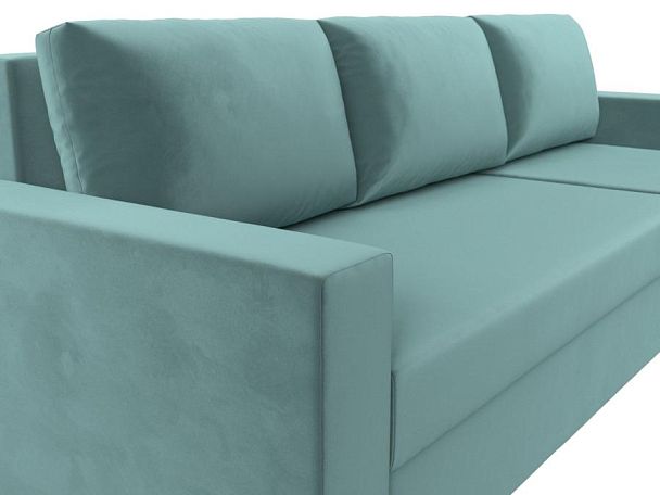 Угловой диван Траумберг Лайт правый (полностью Велюр бирюзовый) - Вид 4