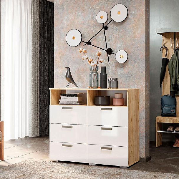 Комод "Азаро" крафт/белый глянец - Вид 3