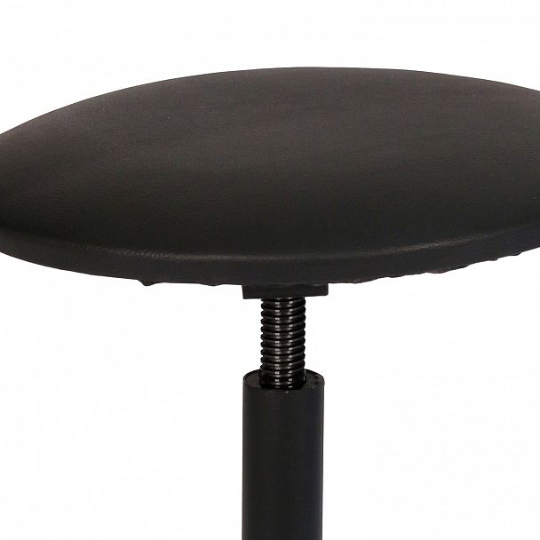 Кресло кассира, ресепшн РС37, без подлокотников, кожзам, черное - Вид 9