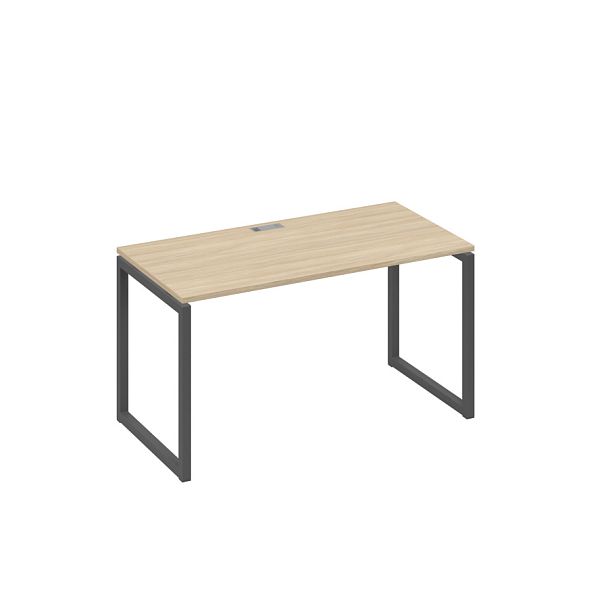 Стол письменный на металлокаркасе QUATTRO A4 А4 Б4 014 БП дуб скандинавский / металлокаркас антрацит - Вид 1