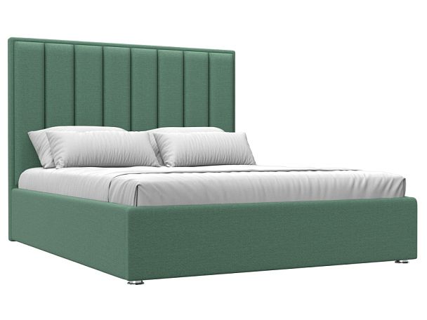 Кровать интерьерная Афродита 160 Рогожка зеленый - Вид 1