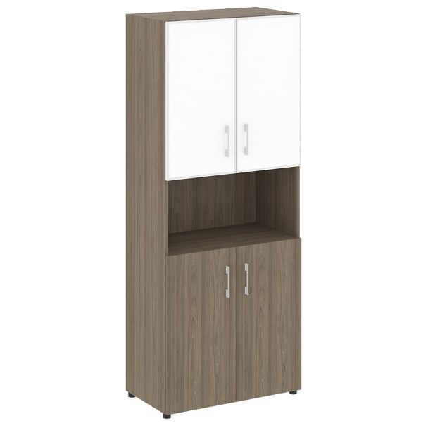 Yalta Шкаф LT.ST-1.4 R white Вяз/Стекло white 800*450*1987 - Вид 1