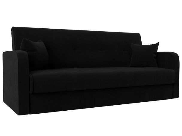 Диван книжка Надежда (полностью микровельвет черный) - Вид 1