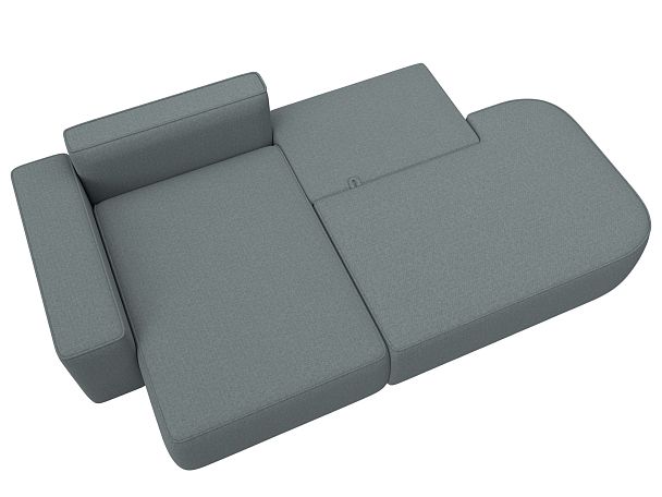 Диван угловой Лига-065 угол левый Рогожка серый - Вид 8