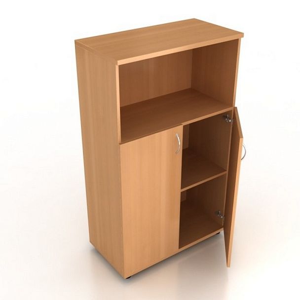 Шкаф с нишей Менеджер Ш-03+ДШК-02 вишня - Вид 2