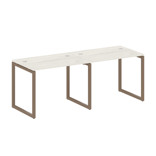 Metal System Quattro Р. ст. на 2 раб. места на О-образном м/к 40БО.СМ-2.1 Дуб наварра/Мокко металл 2000*720*750 - Вид 1