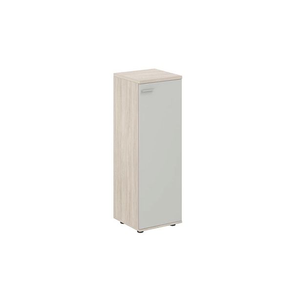 Шкаф средний 400х400х1200, 1 дв., з.ст HDF, правый / корпус: дуб светлый; фасад: серый бархат Сигма / Sigma - Вид 1
