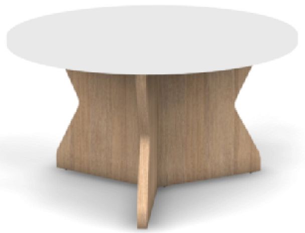 SMART/СМАРТ RSR010-78x78 Опора переговорного стола 783x783x755 Швейцарский Вяз - Вид 1