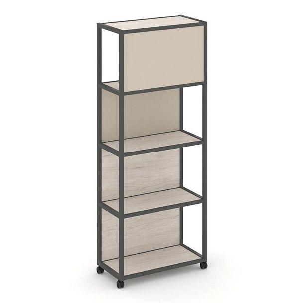 Shelf Mobile Стеллаж 5 уровней 1 секция VR.LT-STK-504.10 Денвер Светлый/Металл Антрацит/W-04 1000*400*2000 - Вид 3