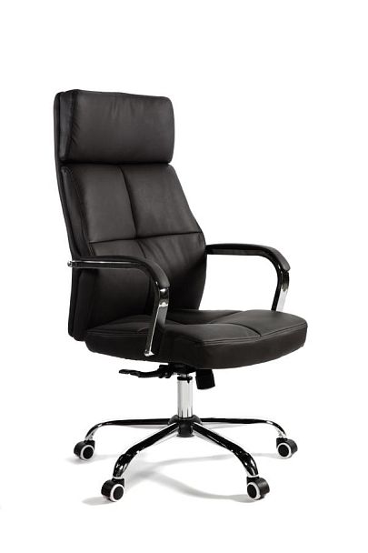 Кресло офисное / Алекс / черная экокожа - Вид 1