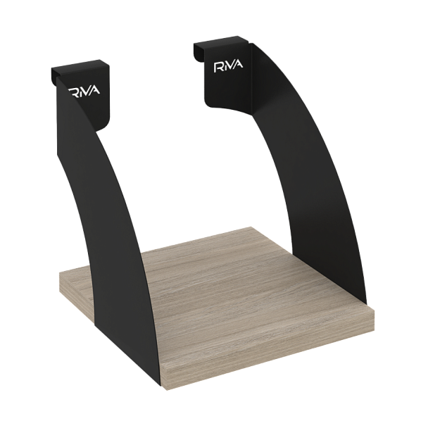 Навесные полки. Кронштейны+ЛДСП полка 200мм MAN-41-2 Дуб аттик/Чёрный металл 200*220*200 - Вид 1