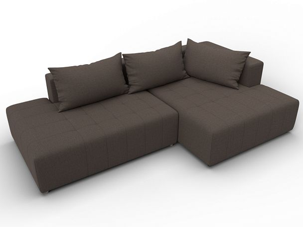 Диван угловой Лига-103 НПБ угол правый Рогожка коричневый - Вид 6