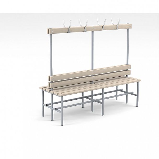 Скамья двусторонняя со спинкой 1500 - Вид 1