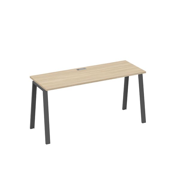 Стол письменный на металлокаркасе TRE A4 А4 Б3 005 БП дуб скандинавский / металлокаркас антрацит - Вид 1