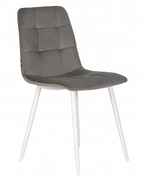 Стул обеденный DOBRIN CHILLY (Темно-серый Holland 18, основание белое) - Вид 2