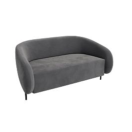 Белт Диван двухместный BLT-2 Velvet Lux 17/Металл Черный 1560*850*730 - Фото предпросмотра