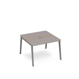 Стол для переговоров с кабель-каналом METAL Time metal ТМ М1 153 вяз либерти (корпус, столешница, топ) / мокко премиум (фасад) - Фото предпросмотра