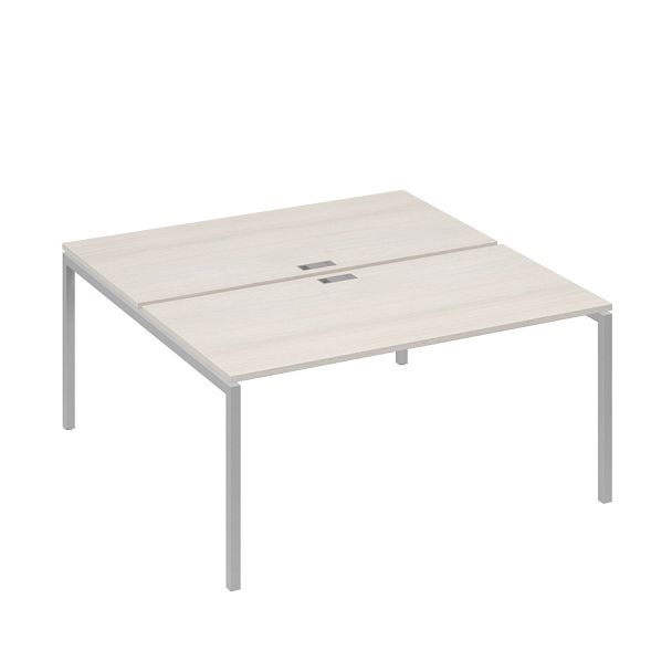 Рабочая станция (2х160) с металлокаркасом DUE A4 А4 Б2 178 БП дуб / металлокаркас серый - Вид 1