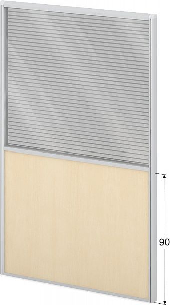 Модуль комбинированный "Мобильные офисные перегородки «Логика»" ПК-ЛГ-МДК200х120/90Ж/Д-В1-466 клен - Вид 1