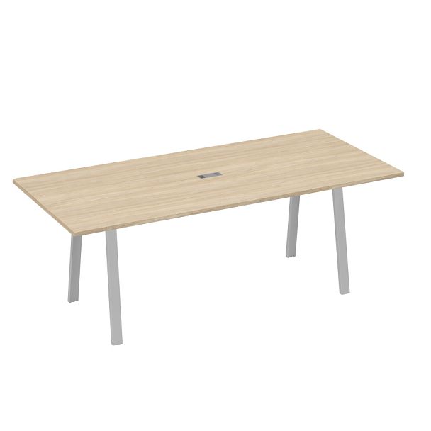 Стол 220 на каркасе TRE для переговоров A4 А4 Б3 124 БП дуб скандинавский / металлокаркас серый - Вид 1