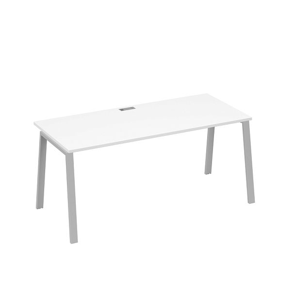 Стол письменный на металлокаркасе TRE A4 А4 Б3 026 БП белый премиум / металлокаркас серый - Вид 1