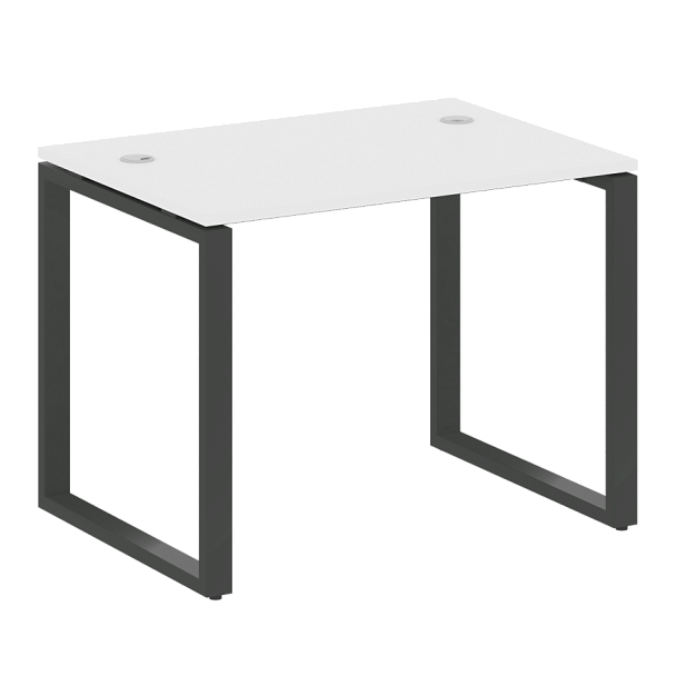 Metal System Стол письменный на О-образном м/к БО.СП-1 Белый/Антрацит металл 1000*720*750 - Вид 1