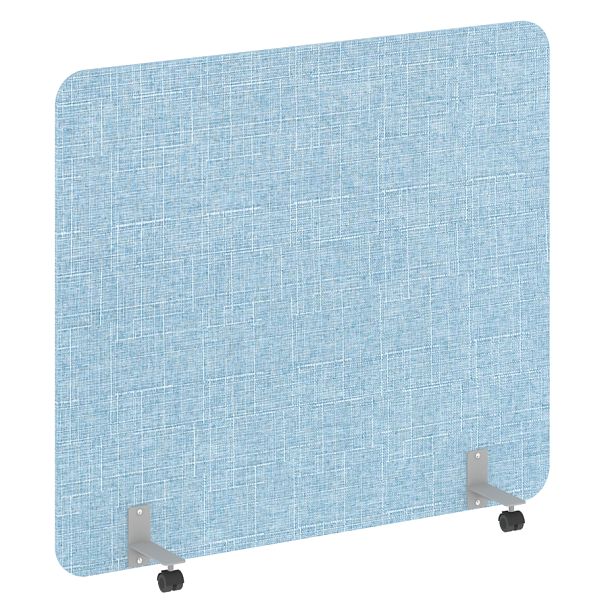 R-line soft Перегородка на металлических опорах, на роликах AP.R-160-140 Romeo 09/Серый металл 1600*18*1400 - Вид 1