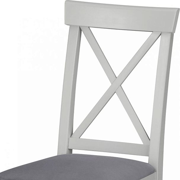 Комплект деревянных стульев с мягким сиденьем Бергольф Серый/Серый велюр, 3 шт. - Вид 5