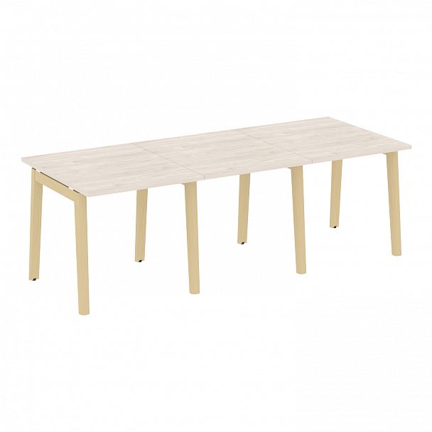 Стол переговорный (3 столешницы) "Onix wood" OW.PRG-3.0 денвер светлый/дуб светлый - Вид 1