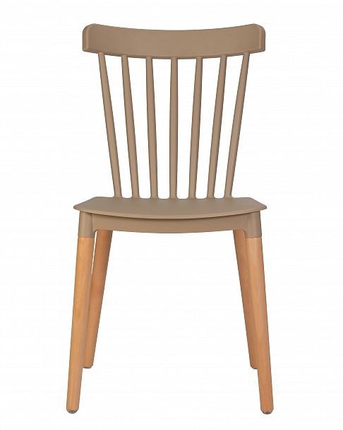 Стул обеденный DOBRIN THEO (ножки светлый бук, цвет бежевый (GR-03)) - Вид 6