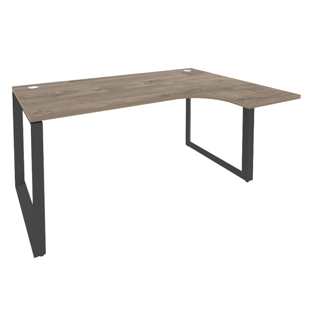 Onix Стол эргономичный правый на О-образном м/к O.MO-SA-4 (R) Тиквуд темный/Антрацит металл 1580*1180*750 (800/460) - Вид 1