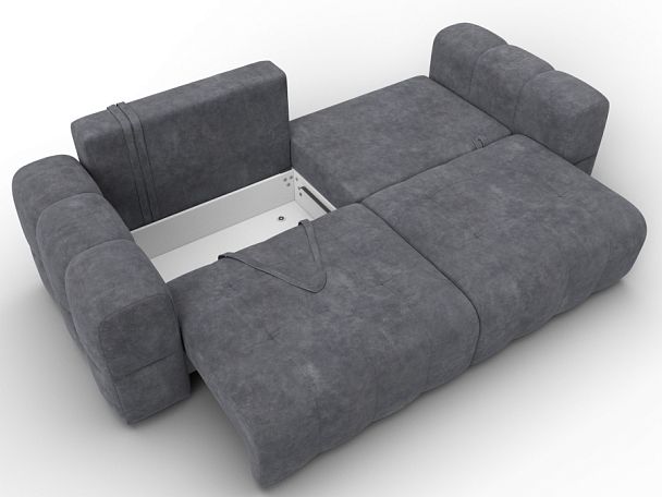 Диван прямой Лига-110 НПБ Велюр серый - Вид 9