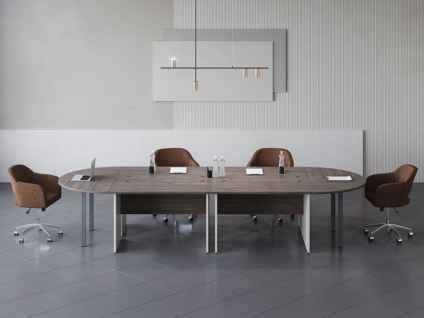 Бенч-система две столешницы New Line 135x146,6x75 дуб шамони светлый - Вид 8