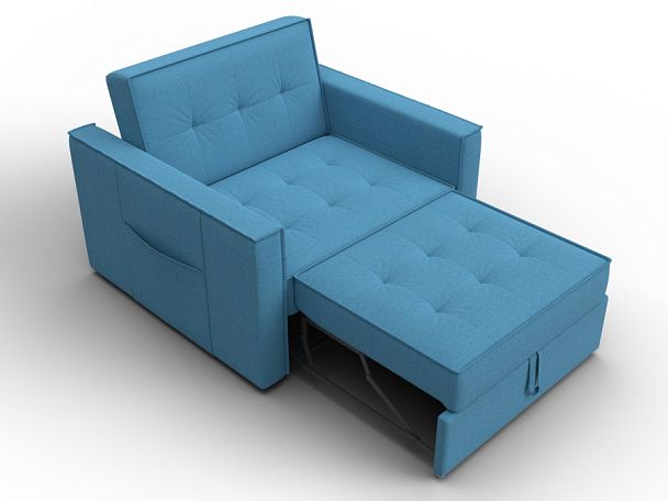 Кресло-кровать Лига-104 (80) Рогожка голубой - Вид 7