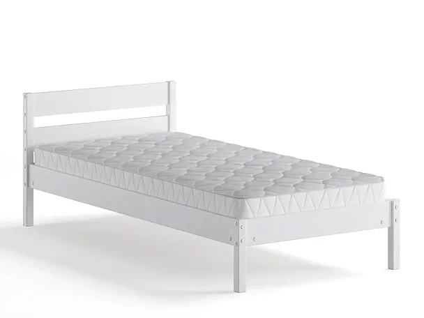 Кровать деревянная Мечта 1200х2000, береза, цвет белый - Вид 2