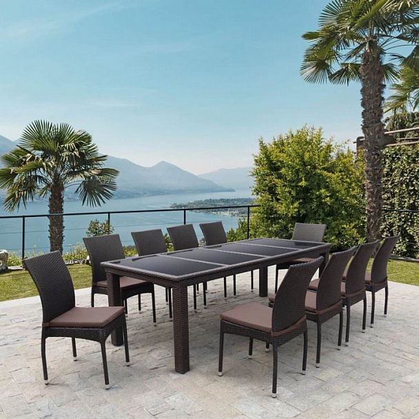 Набор уличный T438/Y380A-W53 Brown 10PCS - Вид 2