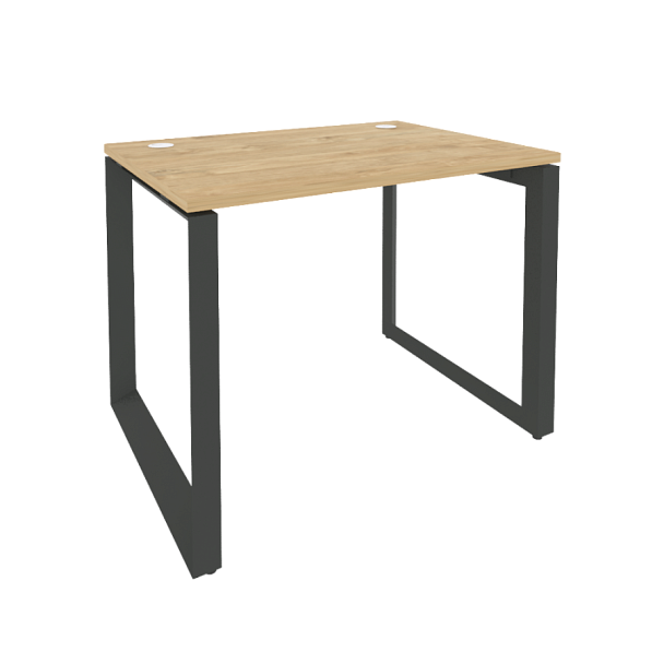 Onix Стол рабочий на О-образном м/к O.MO-SP-1.7 Тиквуд светлый/Антрацит металл 980*720*750 - Вид 1