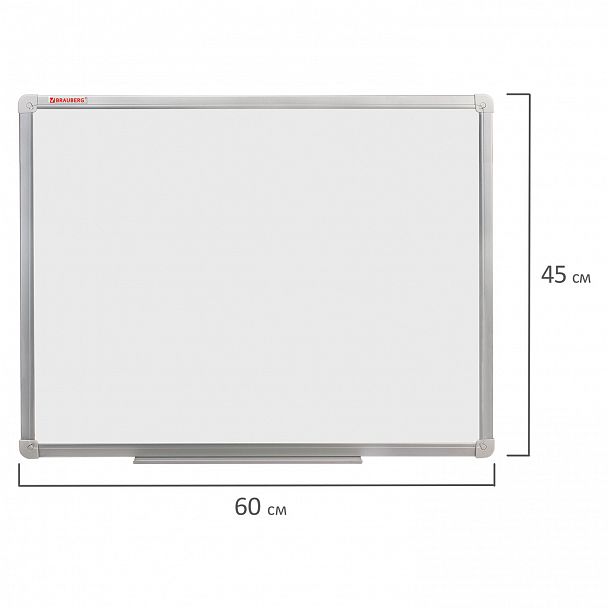 Доска магнитно-маркерная (45х60 см), алюминиевая рамка, ГАРАНТИЯ 10 ЛЕТ, РОССИЯ, BRAUBERG Стандарт, 235520 - Вид 11