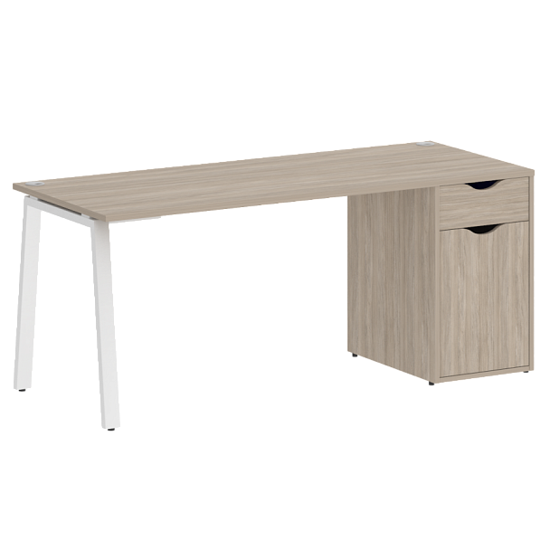 Home Office Стол письменный VR.SP-3-178.1.A Дуб аттик/Белый металл 1780*720*750 - Вид 1