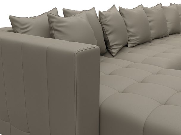 Диван П-образный Лига-052 НПБ Лонг Экокожа бежевый - Вид 4