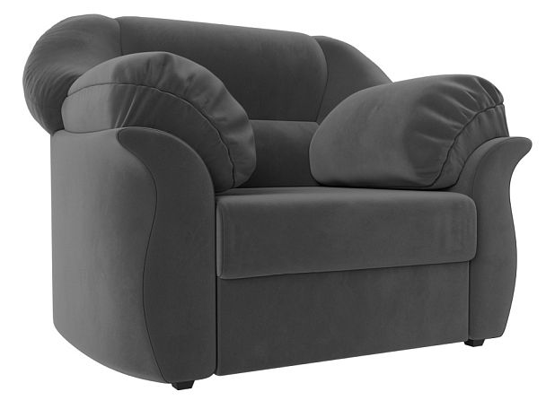 Кресло Карнелла (полностью велюр серый) - Вид 1